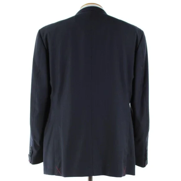 Cardinal of Canada NWT 100% Wool Sport Coat Size 46R US In Solid Navy Blue